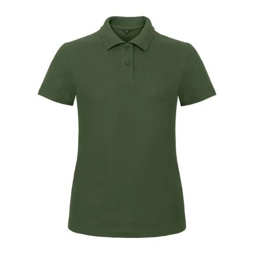 ID.001 női galléros póló (3XL, Bottle Green)