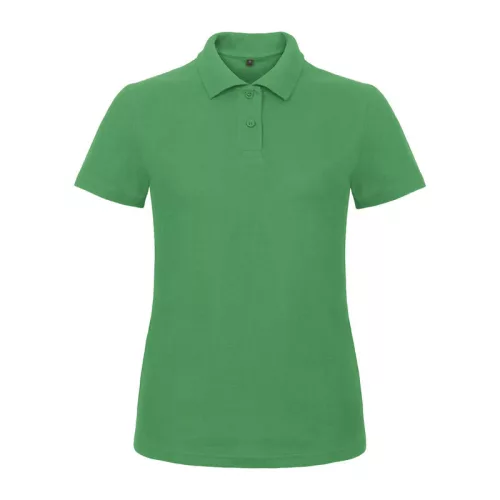 ID.001 női galléros póló (S, Kelly Green)