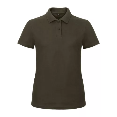 ID.001 női galléros póló (3XL, Brown)