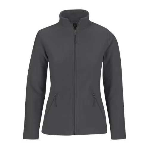FULL ZIP MICRO-FLEECE WOMEN (M, Dark Grey)