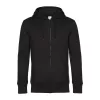 B&C KING ZIPPED HOOD (S, Black Pure)