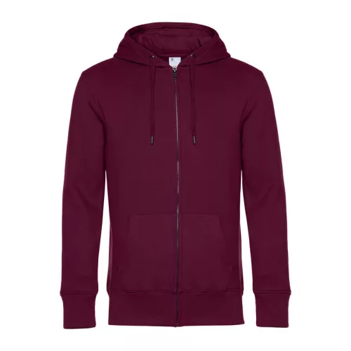 B&C KING ZIPPED HOOD (L, Cherry Red)