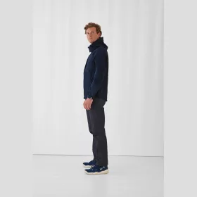 HOODED SOFTSHELL MEN (L, Black)