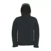 HOODED SOFTSHELL MEN (L, Black)