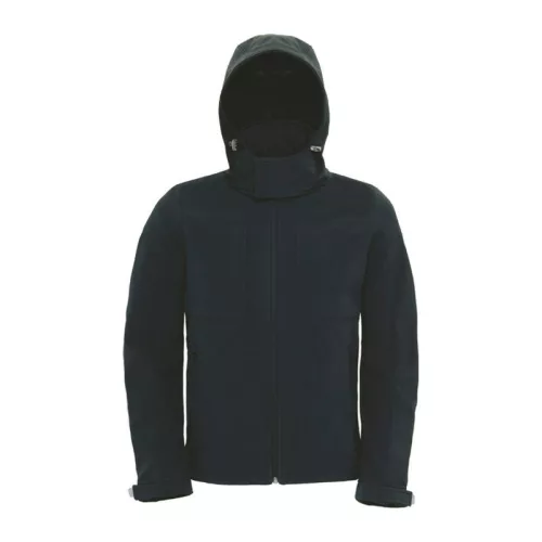 HOODED SOFTSHELL MEN (XL, Black)