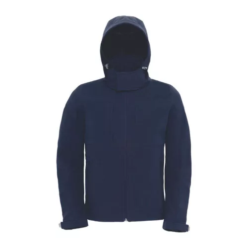 HOODED SOFTSHELL MEN (3XL, Navy)