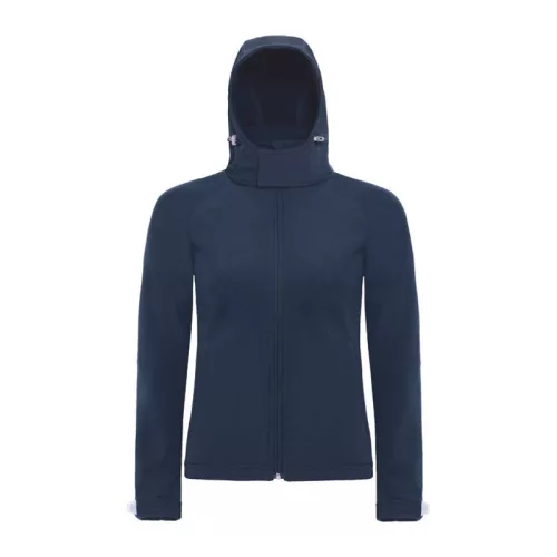 HOODED SOFTSHELL WOMEN (M, Navy)