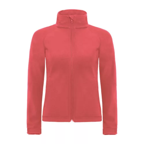 HOODED SOFTSHELL WOMEN (XS, Red)