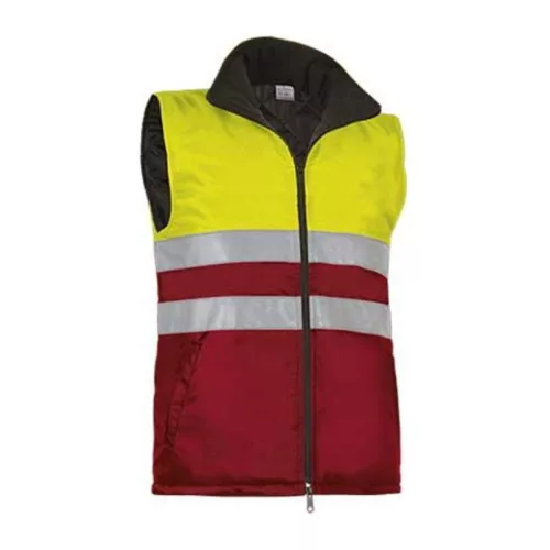 HIGHWAY mellény (2XL, Neon Yellow-Lotto Red)