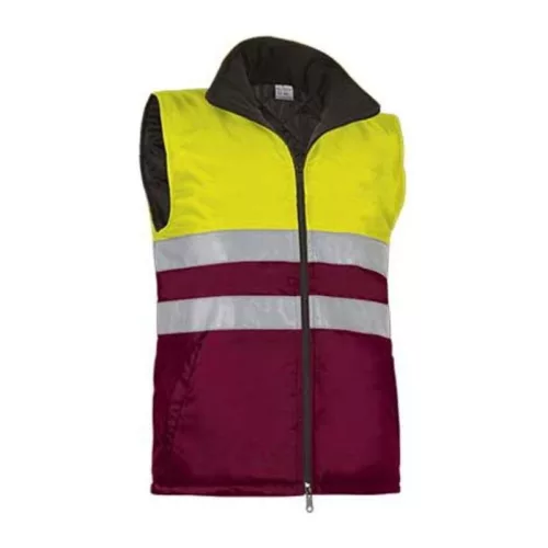 HIGHWAY mellény (3XL, Neon Yellow-Mahogany Garnet)