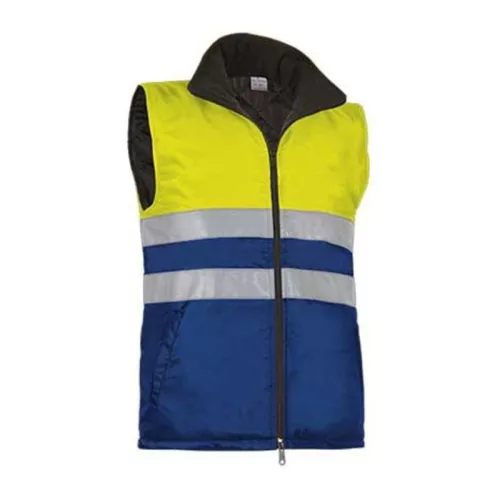 HIGHWAY mellény (XL, Neon Yellow-Bluish Blue)