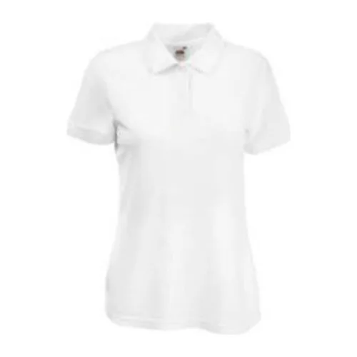 LADIES 65/35 POLO (XL, White)