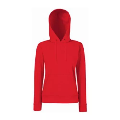 LADIES CLASSIC HOODED SWEAT (S, Red)