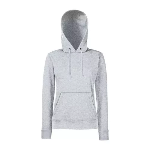LADIES CLASSIC HOODED SWEAT (2XL, Heather Grey)