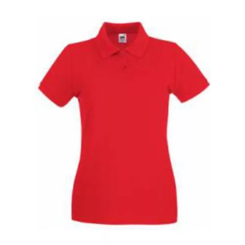 LADIES PREMIUM POLO (2XL, Red)