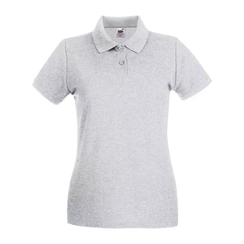 LADIES PREMIUM POLO (XL, Heather Grey)