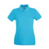 LADIES PREMIUM POLO (S, Azure)