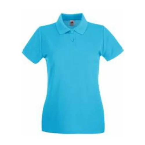 LADIES PREMIUM POLO (M, Azure)