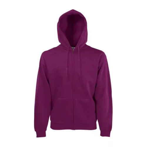 CLASSIC HOODED SWEAT JACKET (2XL, Burgundy)