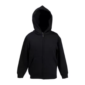 KIDS CLASSIC HOODED SWEAT JACKET (14/15, Black)