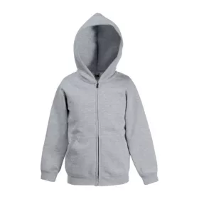 KIDS CLASSIC HOODED SWEAT JACKET (14/15, Heather Grey)