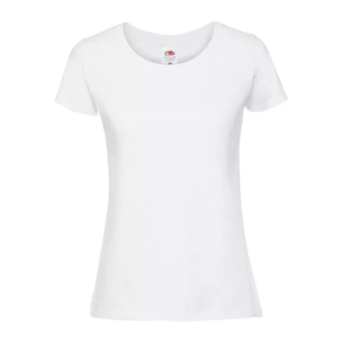 LADIES ICONIC 195 RINGSPUN PREMIUM T (L, White)