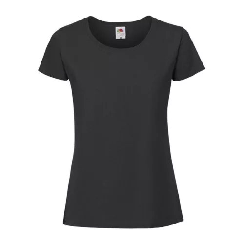 LADIES ICONIC 195 RINGSPUN PREMIUM T (L, Black)