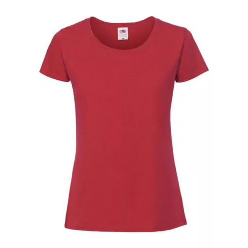 LADIES ICONIC 195 RINGSPUN PREMIUM T (S, Red)