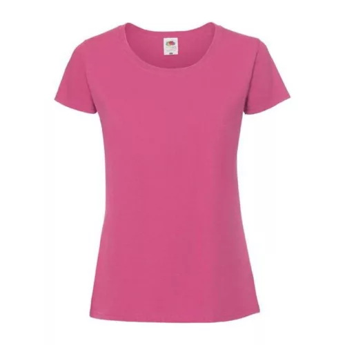 LADIES ICONIC 195 RINGSPUN PREMIUM T (L, Fuchsia)
