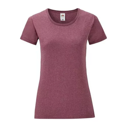 LADIES ICONIC 150 T (L, Heather Burgundy)