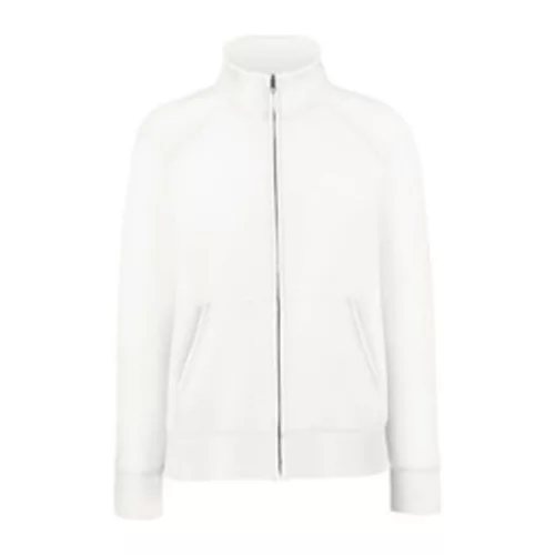 LADIES PREMIUM SWEAT JACKET (2XL, White)