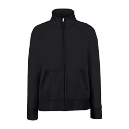 LADIES PREMIUM SWEAT JACKET (XL, Black)