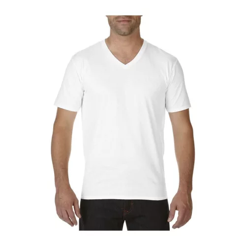 PREMIUM COTTON® FELNŐTT V-NYAKÚ PÓLÓ (M, White)