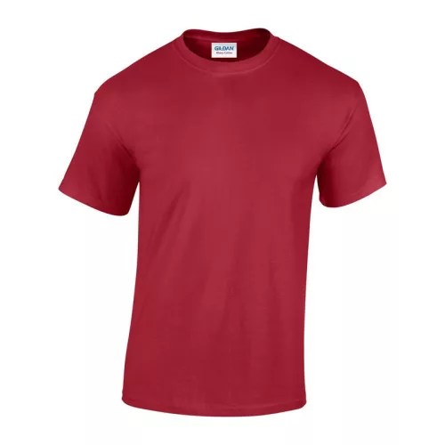 HEAVY COTTON ADULT T-SHIRT (2XL, Cardinal Red)