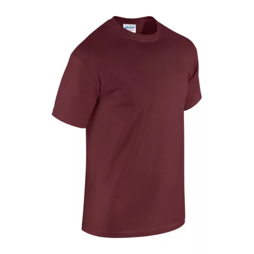 HEAVY COTTON ADULT T-SHIRT (M, Maroon)
