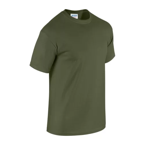 HEAVY COTTON ADULT T-SHIRT (M, Military Green)