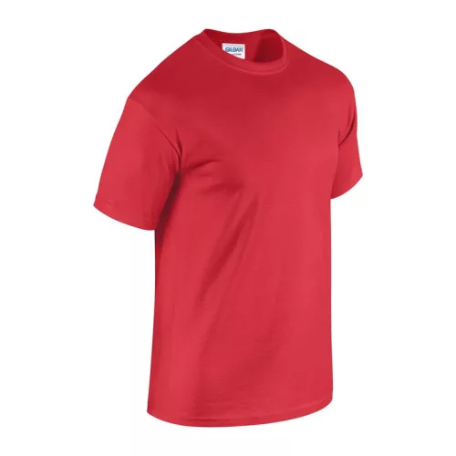 HEAVY COTTON ADULT T-SHIRT (M, Red)