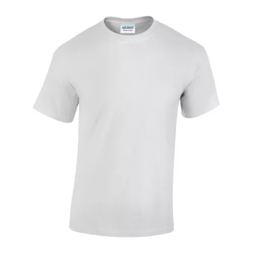 HEAVY COTTON ADULT T-SHIRT (XL, White)