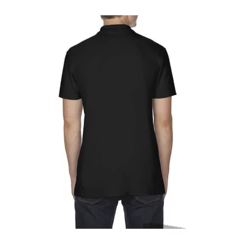 SOFTSTYLE® ADULT DOUBLE PIQUÉ POLO (2XL, Black)