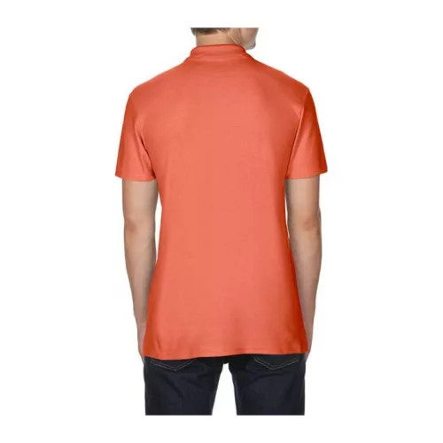 SOFTSTYLE® ADULT DOUBLE PIQUÉ POLO (M, Bright Salmon)