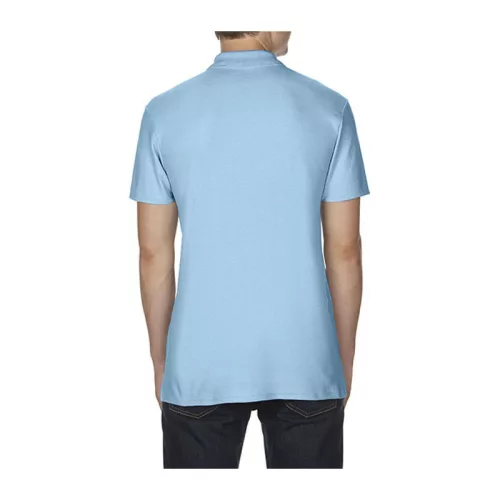 SOFTSTYLE® ADULT DOUBLE PIQUÉ POLO (M, Light Blue)