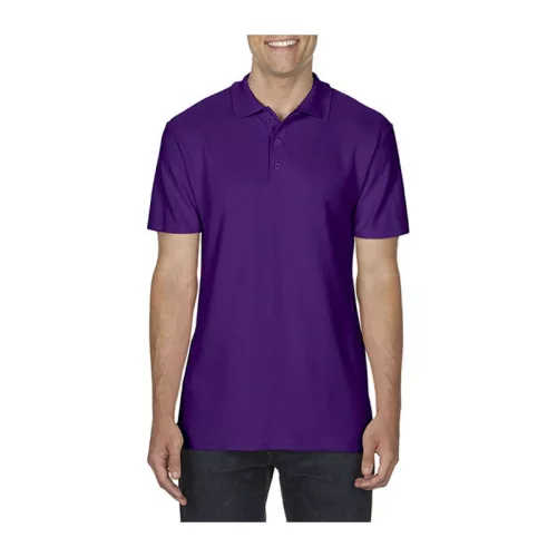 SOFTSTYLE® ADULT DOUBLE PIQUÉ POLO (4XL, Purple)