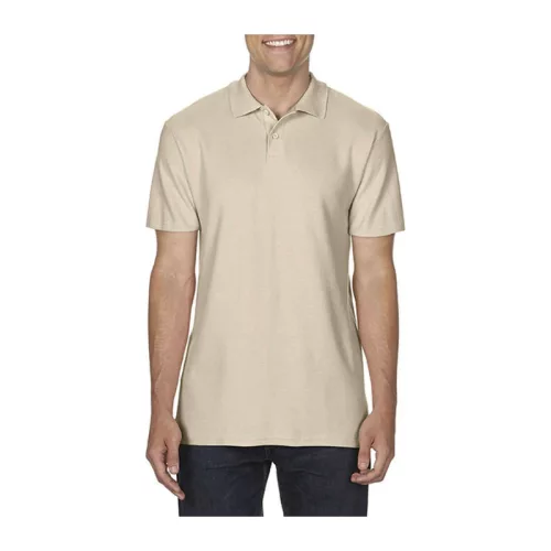 SOFTSTYLE® ADULT DOUBLE PIQUÉ POLO (3XL, Sand)