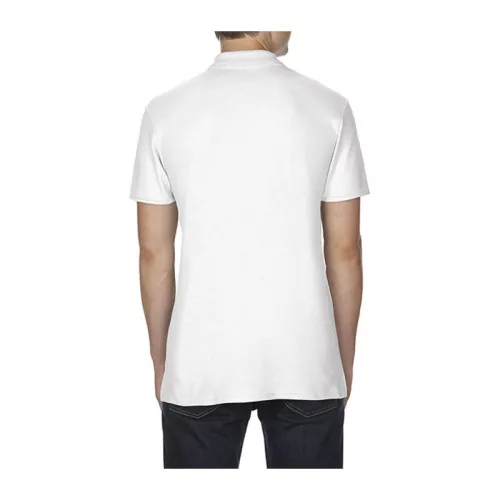 SOFTSTYLE® ADULT DOUBLE PIQUÉ POLO (3XL, White)