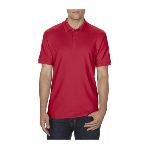 DRYBLEND® ADULT DOUBLE PIQUÉ POLO (S, Red)