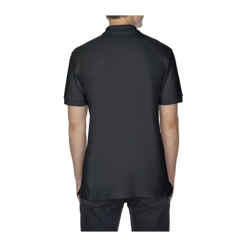 PREMIUM COTTON ADULT DOUBLE PIQUÉ POLO (2XL, Black)