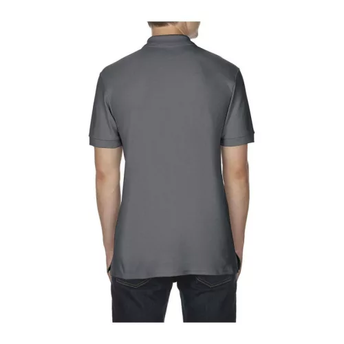 PREMIUM COTTON ADULT DOUBLE PIQUÉ POLO (S, Charcoal)
