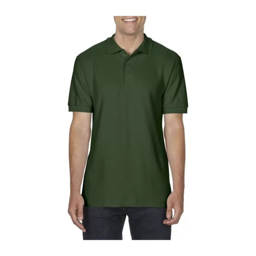 PREMIUM COTTON ADULT DOUBLE PIQUÉ POLO (2XL, Forest Green)