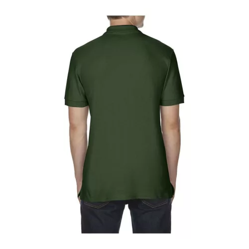 PREMIUM COTTON ADULT DOUBLE PIQUÉ POLO (L, Forest Green)