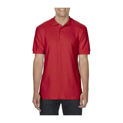 PREMIUM COTTON ADULT DOUBLE PIQUÉ POLO (3XL, Red)